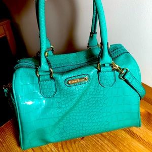 ANNE KLEIN Retro Green Satchel Shoulder Handbag
